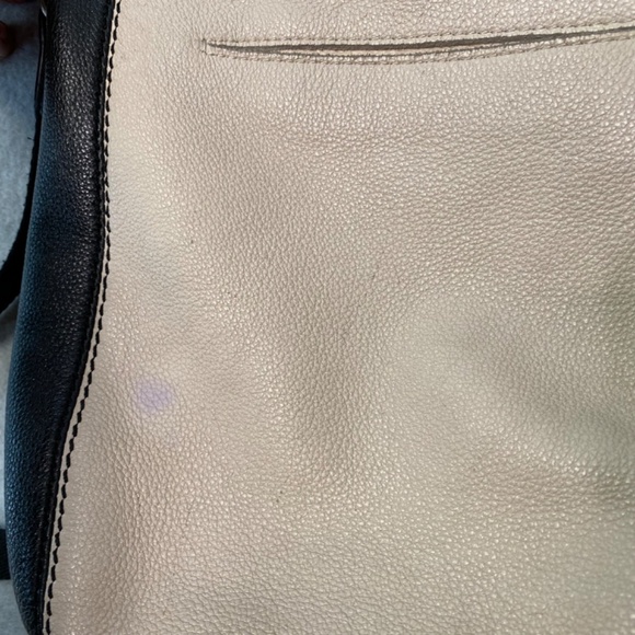 The Sak Leather Colorblocked Crossbody Bag Black Tan White Adjustable strap - Picture 8 of 15
